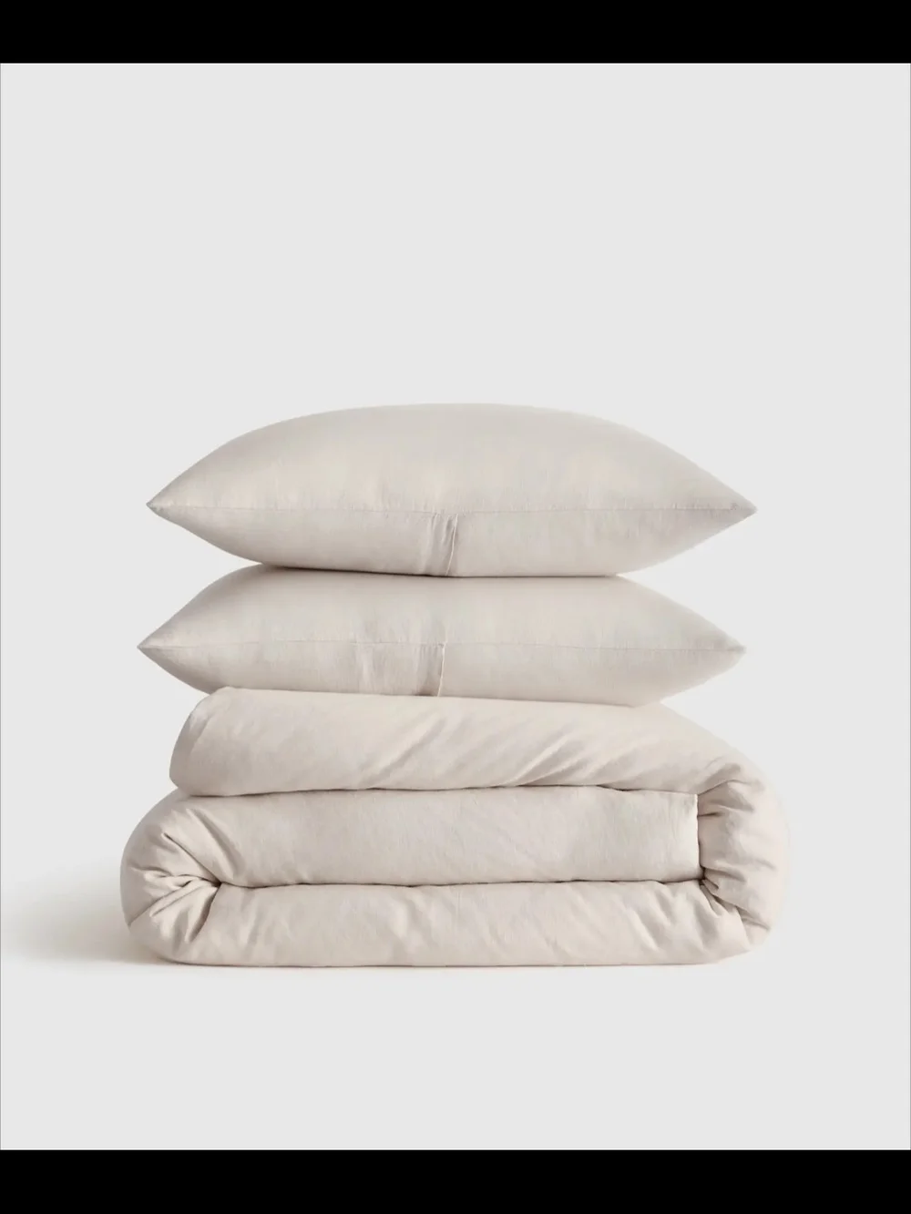 Quince European Linen Duvet Set King/Cal King With Shams Sand